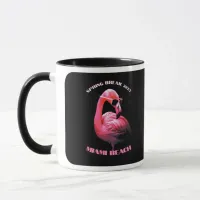Spring Break Miami Beach Flamingo Sunglasses Mug