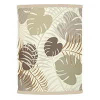 Natural Brown, Beige Tropical Leaf Pattern Lamp Shade