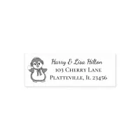 Cute Penguin Return Address Label Self-inking Stamp