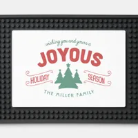 Joyous Holiday Season Fir Trees Red/Green ID580 Bar Mat