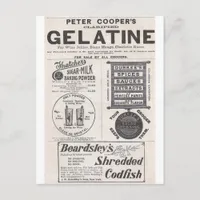 Gelatine, Cod Fish, and more Postcard