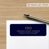 Custom Blue Gold Logo Return Address Label