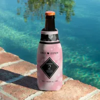 Elegant 2nd Rose Quartz Wedding Anniversary Bottle Cooler