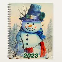 Watercolor Snowman Custom Planner