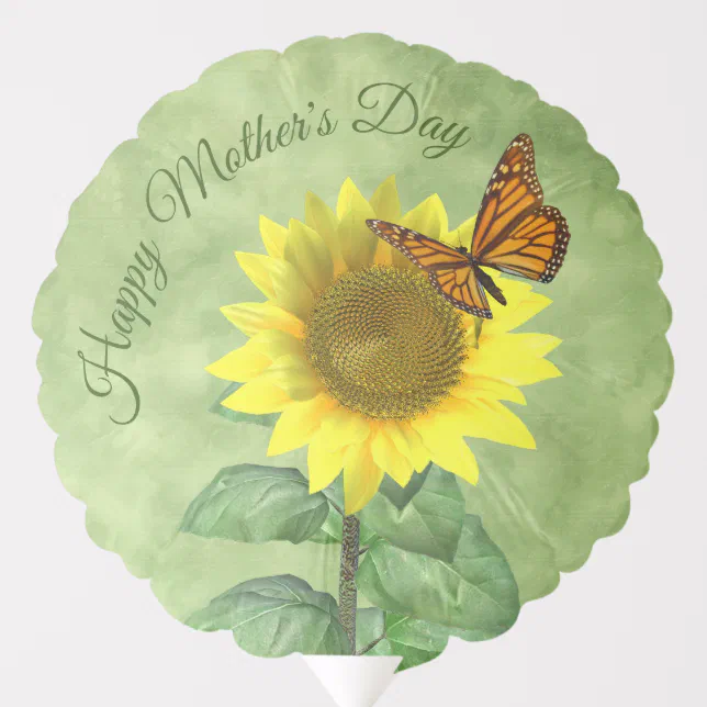 Pretty Sunflower and Butterfly Balloon