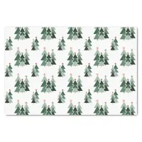 Rustic Modern Christmas Trees Tissue Paper