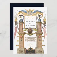 Esoteric Renaissance Manuscript Medieval Wedding Invitation