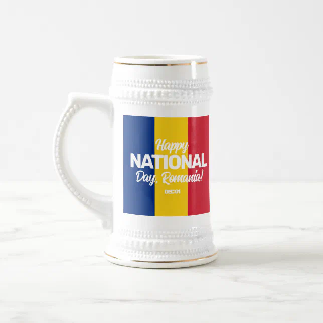 Romania Independence Day Romanian National Flag Beer Stein