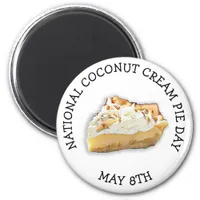 National Cream Pie Day May 8th Holiday Magnet