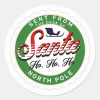 Sent from the Desk of Santa Stamp Classic Round