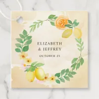 Rustic Lemon Citrus Boho Summer Wedding Favor Tags