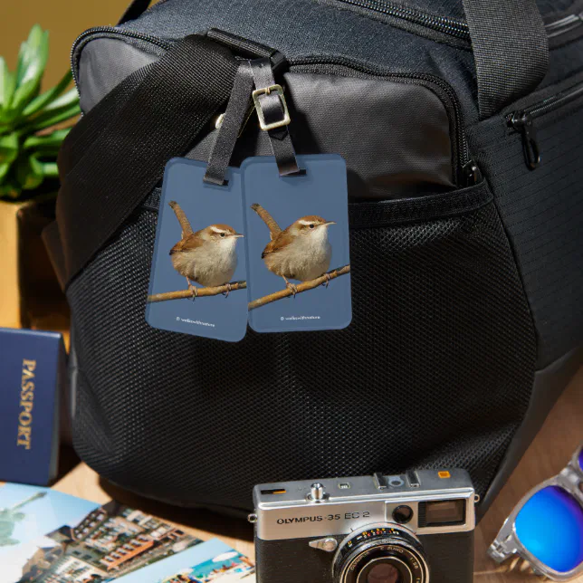 A Curious Bewick's Wren in the Tree Luggage Tag