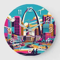 St Louis, Missouri | The Gateway Arch  Large Clock