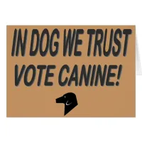 Vote Dog with Black Text