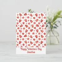 Valentine Hearts & Stars Personalized Card