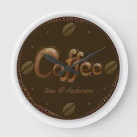 Coffee Time Personalized Large Clock