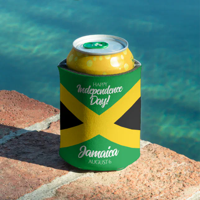 Jamaican Independence Day Jamaica National Flag Can Cooler