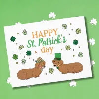 Lucky Dogs St. Patrick's Day  Holiday Postcard