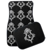 K Monogram Initial Set of Car Mats