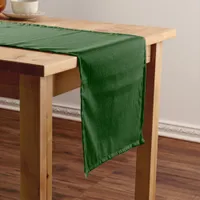 Mosaic Solid Forrest Green Textured Pattern Medium Table Runner