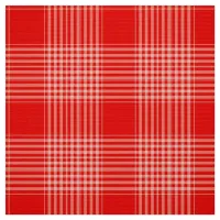 Gingham Check Red and White Fabric