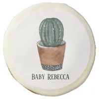 Potted Succulent Cactus Houseplant Custom Sugar Cookie