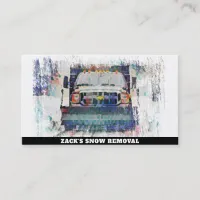 *~* Mosaic Snow Removal Snow Truck AP74 Business Card