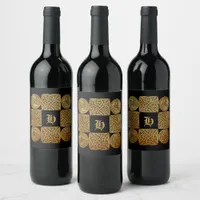 Personalized Celtic Knotwork Cross Wine Label