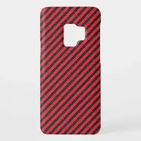 Thin Black and Red Diagonal Stripes Case-Mate Samsung Galaxy Case