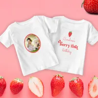 Strawberry 1st Birthday Party Berry First Photo Baby T-Shirt