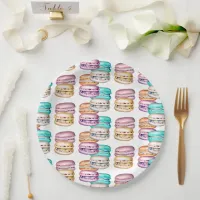 Pastel Macaron Cookie Themed Birthday Party Paper Plates