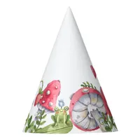 Watercolor Mushroom Kids Birthday Party Party Hat