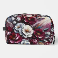 Maroon and white Floral arrangement | Dopp Kit