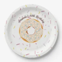 Donut themed Birthday Party personalized Paper Plates