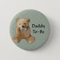 Daddy To Be Teddy Bear Baby Shower Button