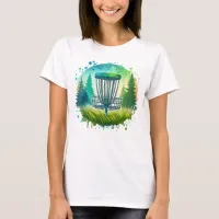 Green and Blue Disc Golf Themed T-Shirt