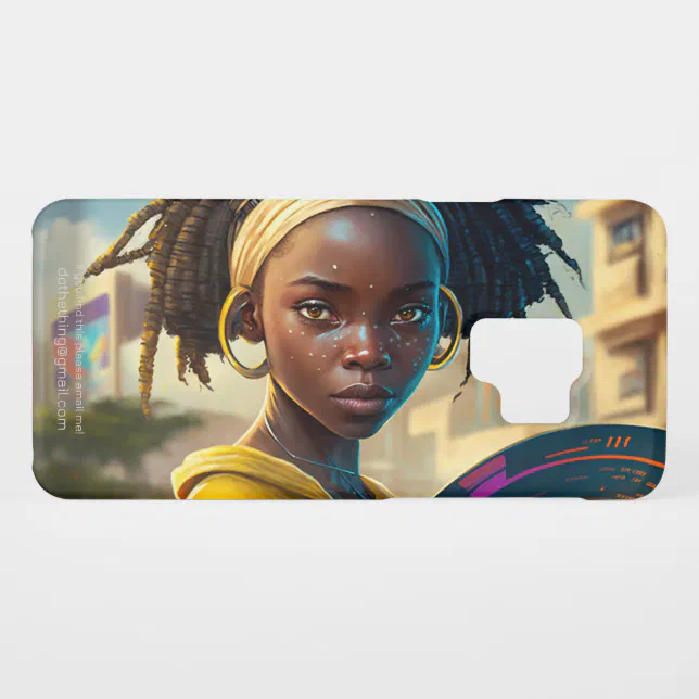 Girl With a Frisbee in a City of the Future Case-Mate Samsung Galaxy S9 Case