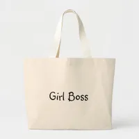 Girl Boss Large Tote Bag