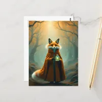 A Red Fox With a Magic Potion Postcard