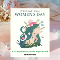 Green Aesthetic Women's Day Poster
