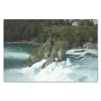 Scenic Rhine Falls in Switzerland Tissue Paper