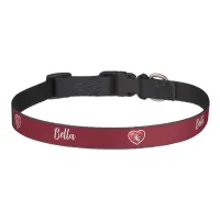 Cupid on Red Heart Pet Collar