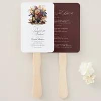 Burgundy, Gold and Navy Wine Bachelorette Weekend Hand Fan