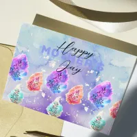 Watercolor Artistic Pastel Ink Leaves Mother's Day Postcard