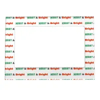 Merry & Bright Festive Words Red Green Christmas Magnetic Frame