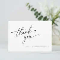 Modern Simple Fun Casual Wedding Thank You Card