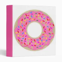 Yum Frosted Donut 3 Ring Binder