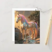 Iridescence Unicorn Fantasy Postcard