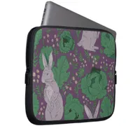 Rabbits and Cabbages Purple Electronics Bag