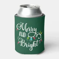 merry and bright holiday lights can cooler
